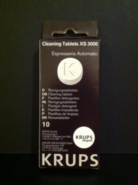 Таблетки для чистки систем кофемашин Krups от кофейных масел